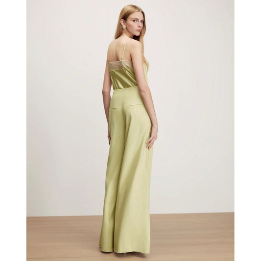 Veronica Beard Hoyt Wide-Leg Pant Pistachio