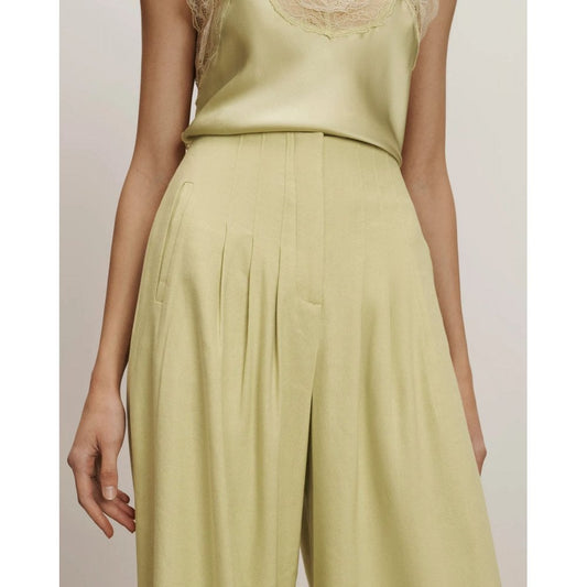 Veronica Beard Hoyt Wide-Leg Pant Pistachio