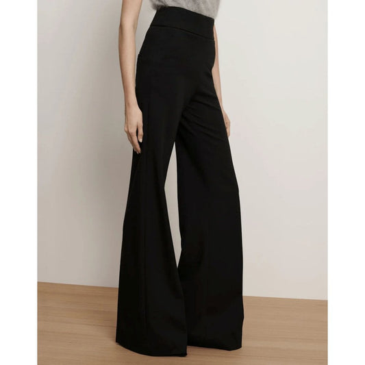 Veronica Beard Kalinda Wide-Leg Ponte Pant Black