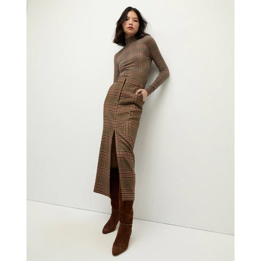 Veronica Beard Maxine Skirt Camel/Black