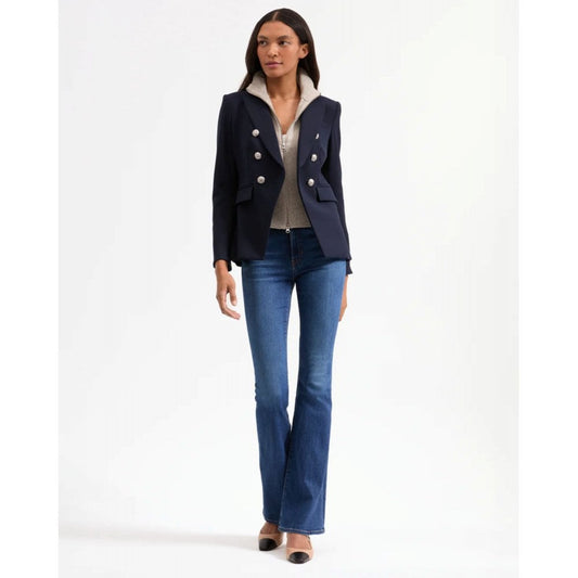 Veronica Beard Miller Dickey jacket Navy Silver
