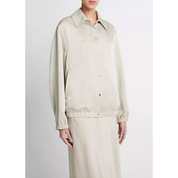 Vince Shine Snap Front Jacket Light Sepia